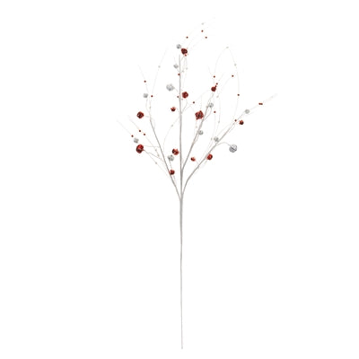 Glittered Sleigh Bell Berry Twig Spray (Set of 2)