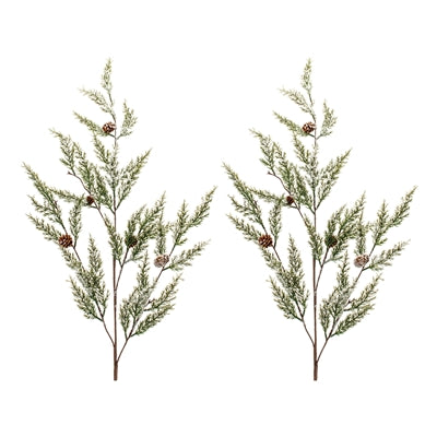Icy Pine Spray with Pinecones (Set of 2)