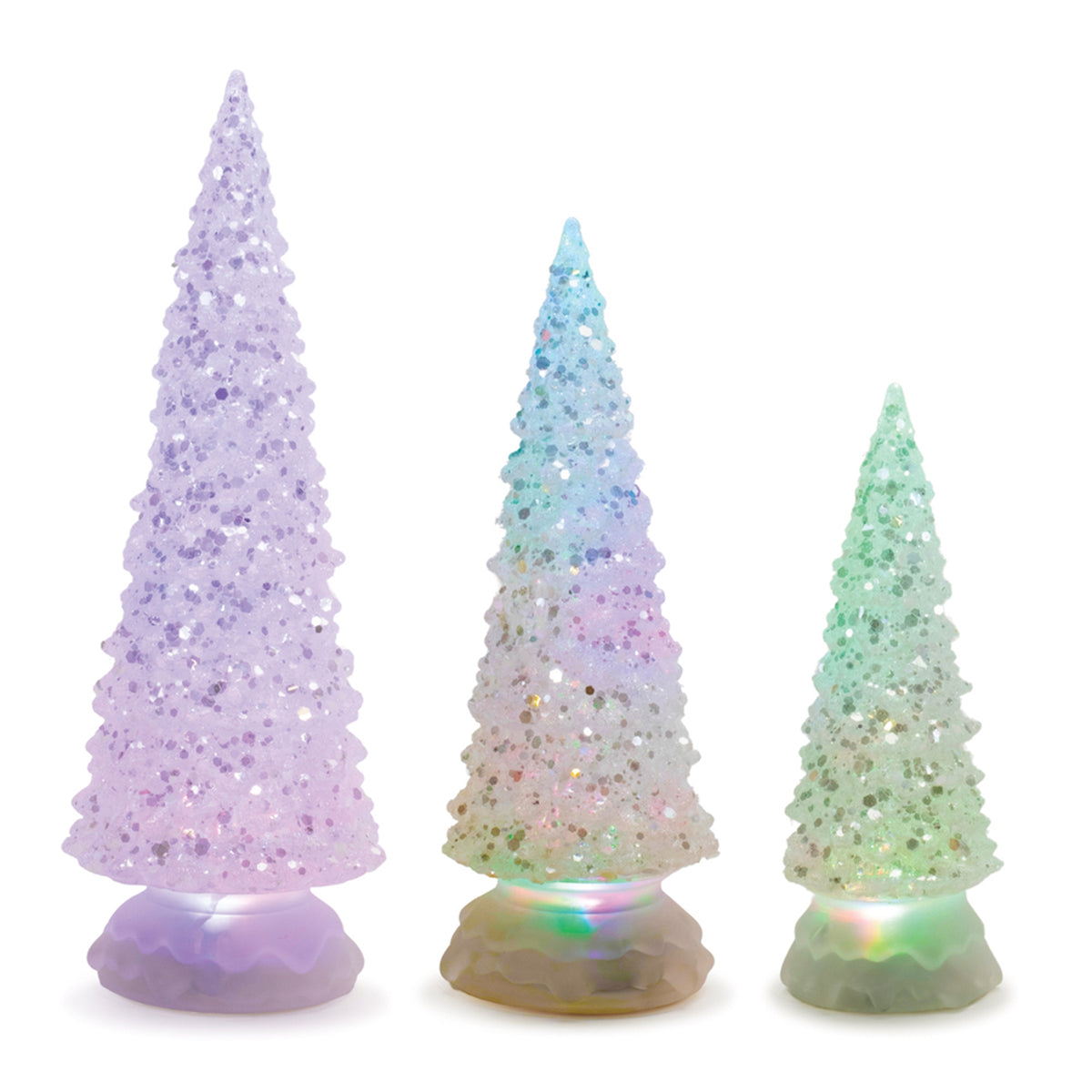 Glass Led Tree Set Led Tree (Set of 3) 8.5