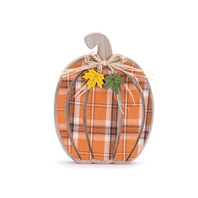 Harvest Plaid Pumpkin Decor (Set of 2)