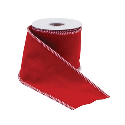 Wool Holiday Ribbon 4" x 5 Yds.