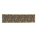 Grey and Gold Leaf Print Wired Ribbon 4" x 5yds
