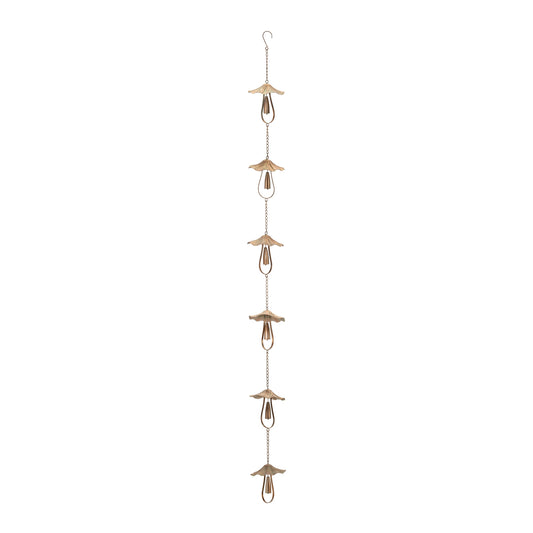 Mushroom Rain Chain 62"L Iron