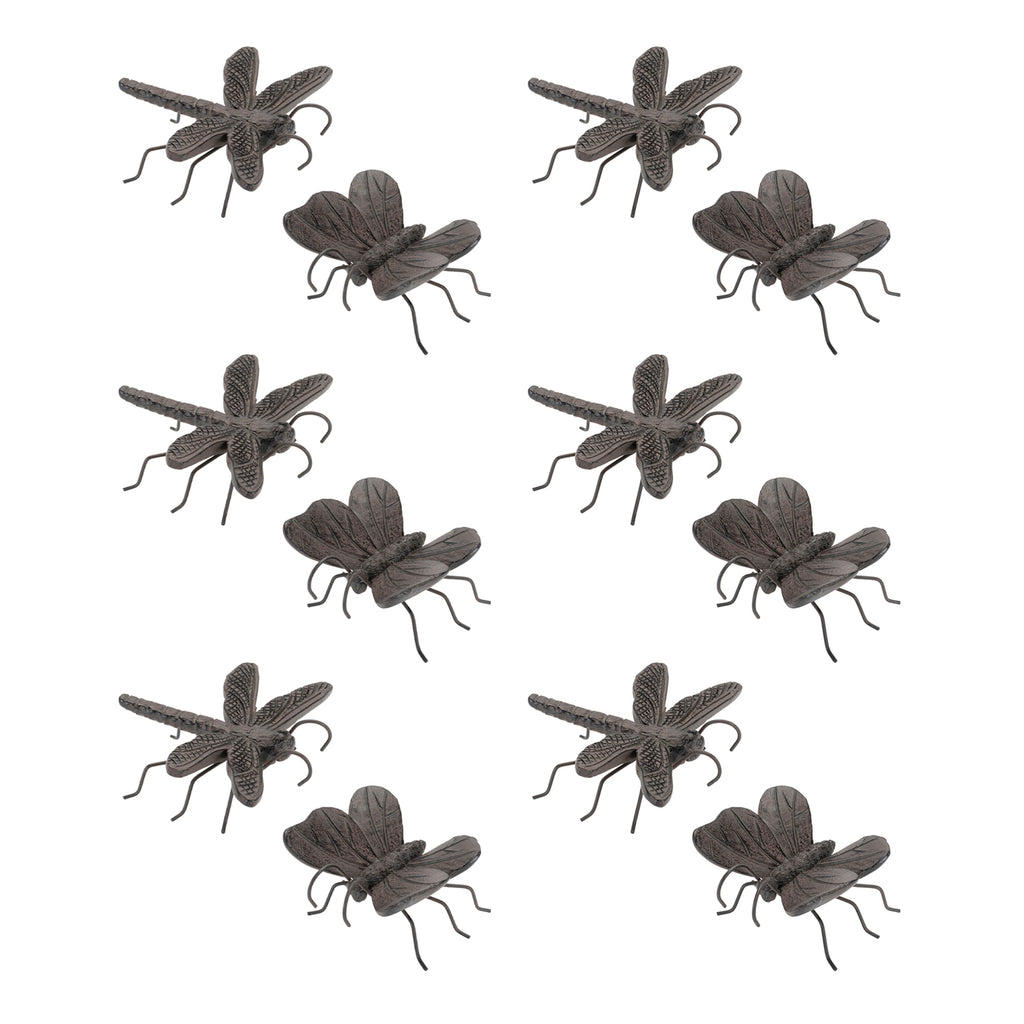 Dragonfly and Butterfly Insect Pot Sitter (Set of 12)