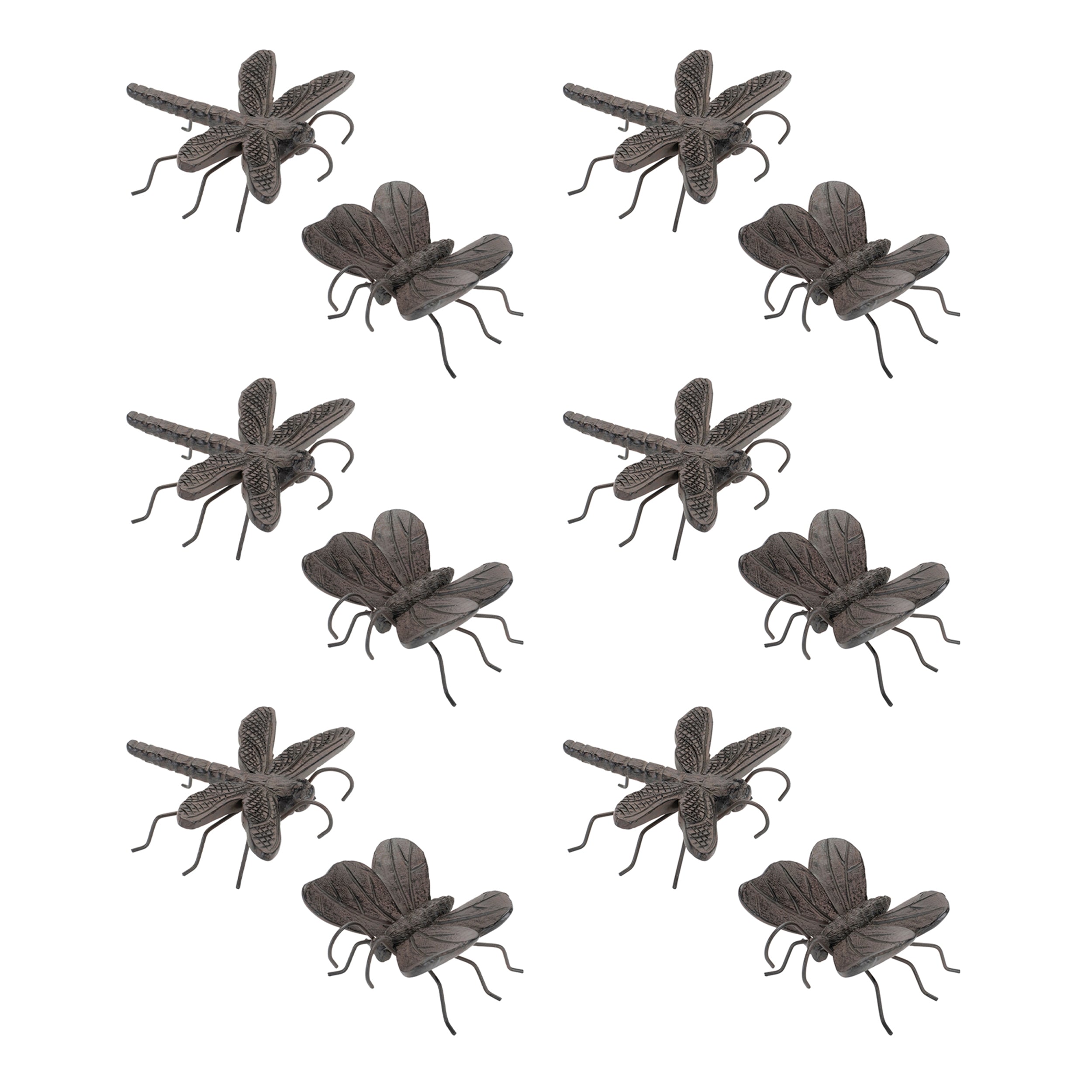 Dragonfly and Butterfly Insect Pot Sitter (Set of 12)