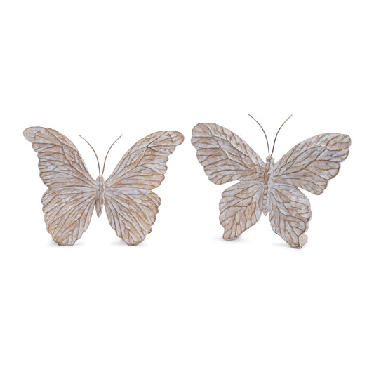 Butterfly (Set of 4) 5"H Resin/Metal