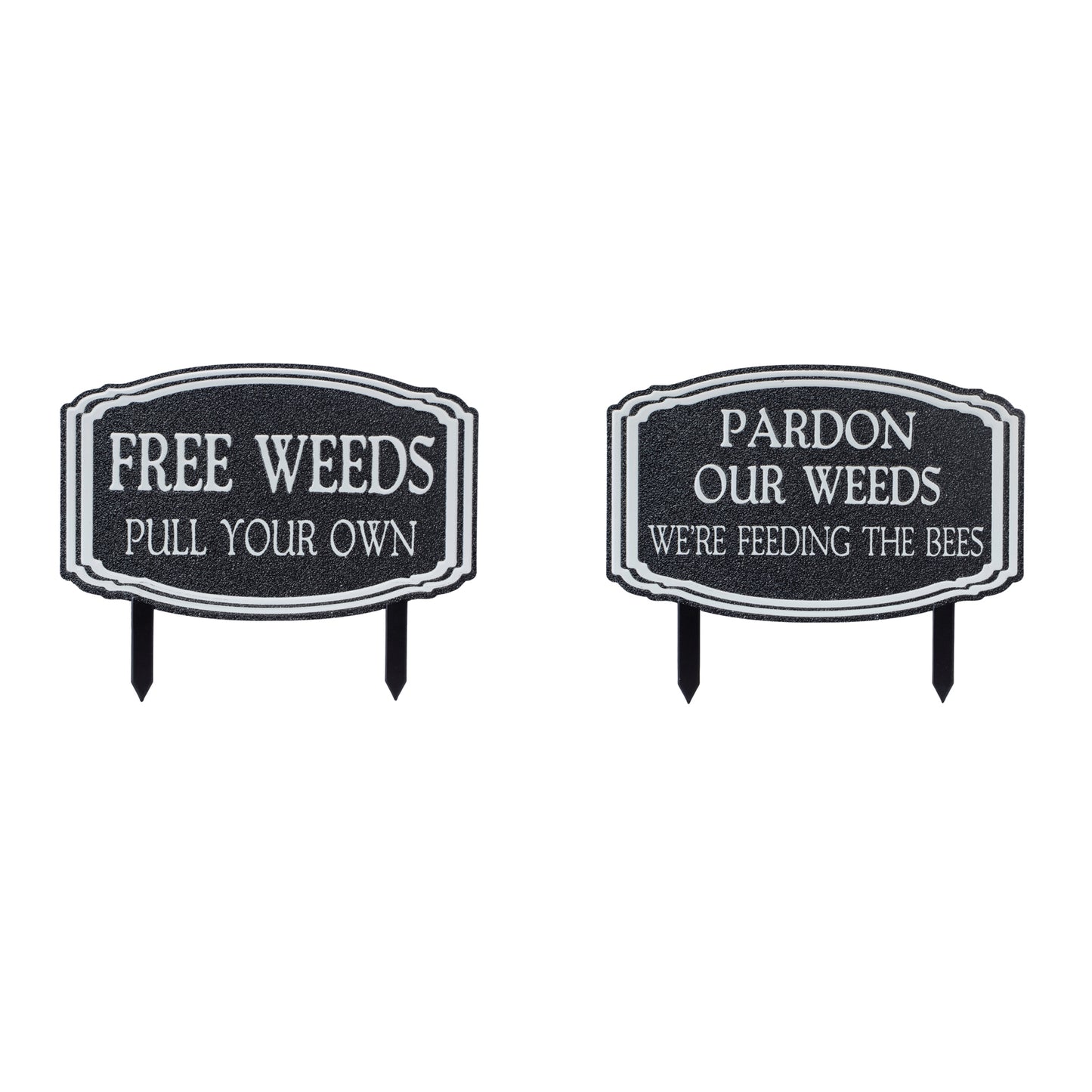 Weed Stake (Set of 2) 15.5"L x 12.5"H Tin