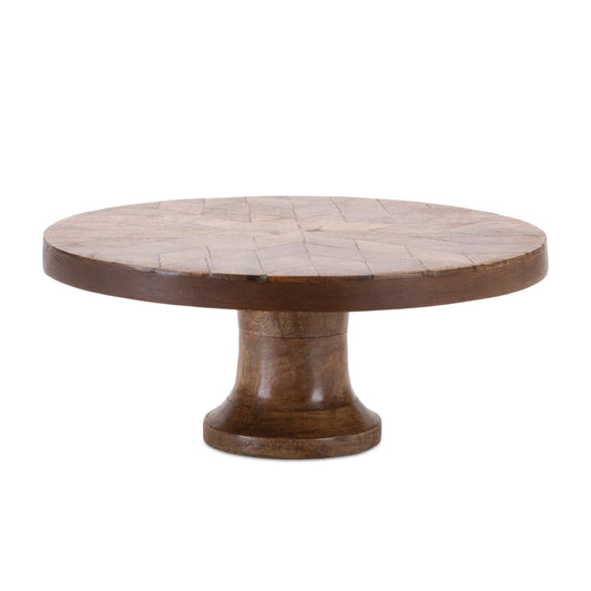 Pedestal 10.5"D x 4.5"H Wood