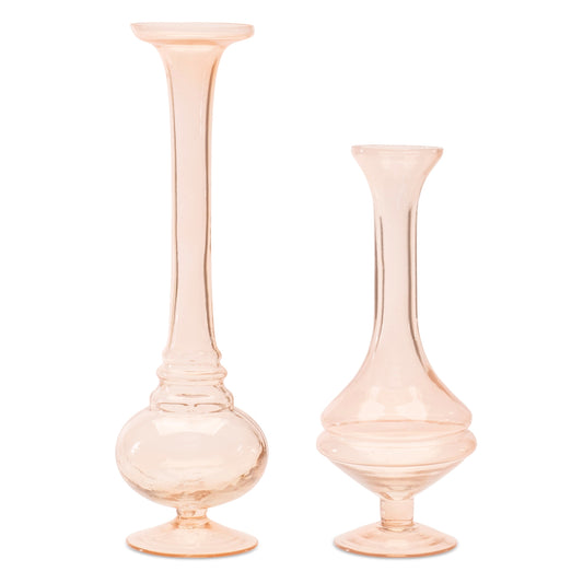 Bud Vase (Set of 2) 11"H Glass