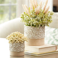 Ceramic Floral Planter (Set of 2)