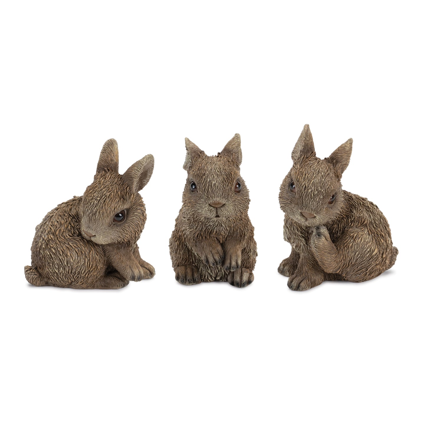 Bunny (Set of 3) 4.5"H, 4.75"H, 5"H Resin