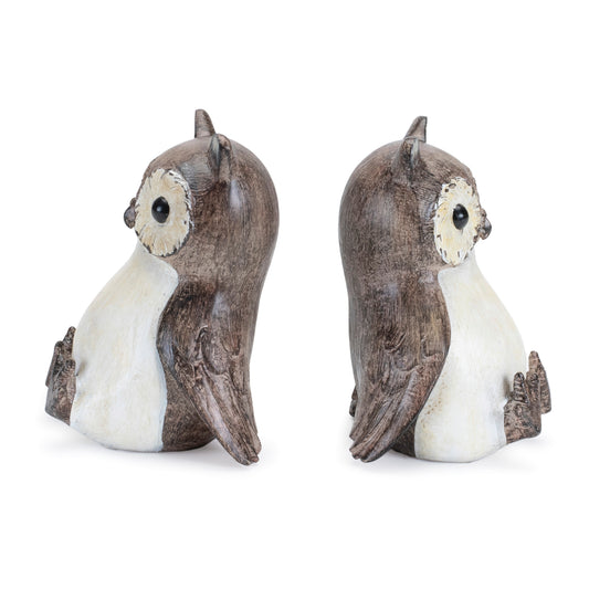 Owl Bookends (Set of 4) 4"L x 5"H Resin