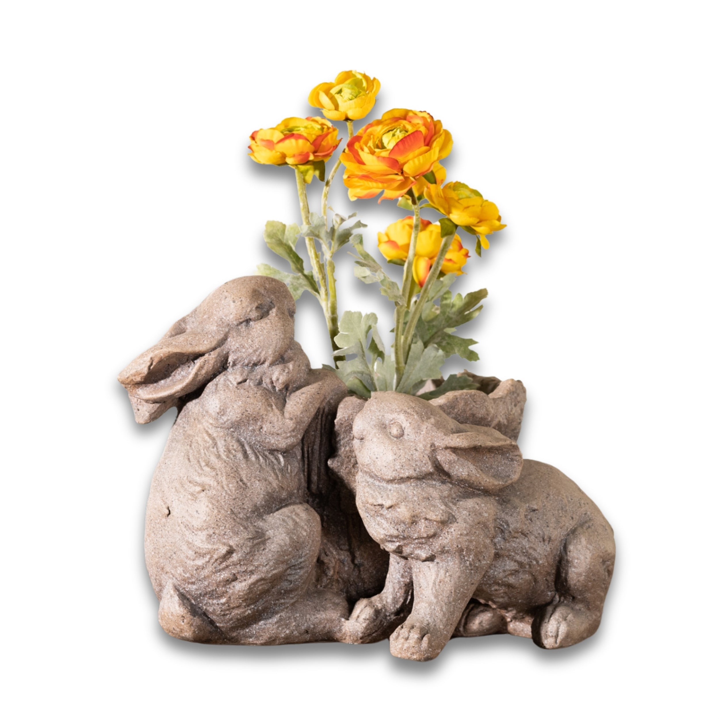Stone Garden Rabbit Planter 14.5"L