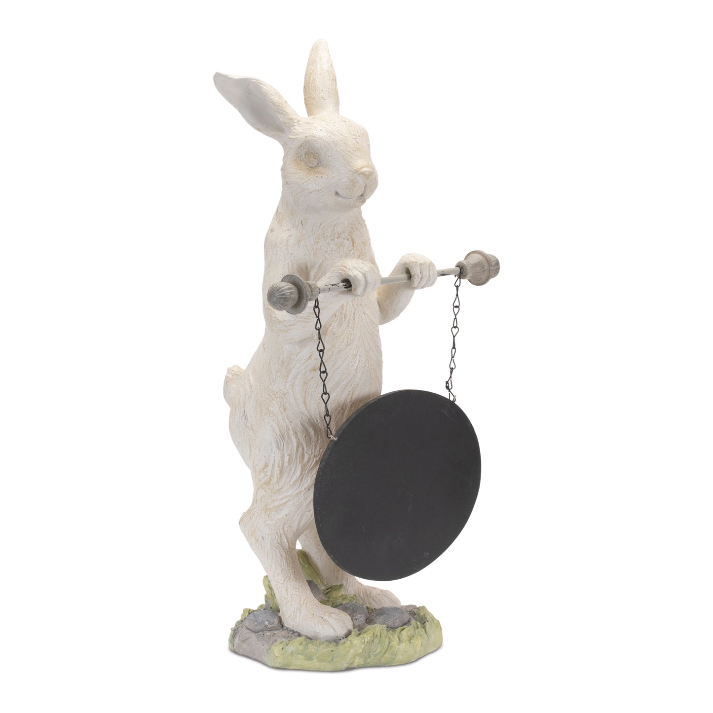 Rabbit w/Sign 11"H Resin