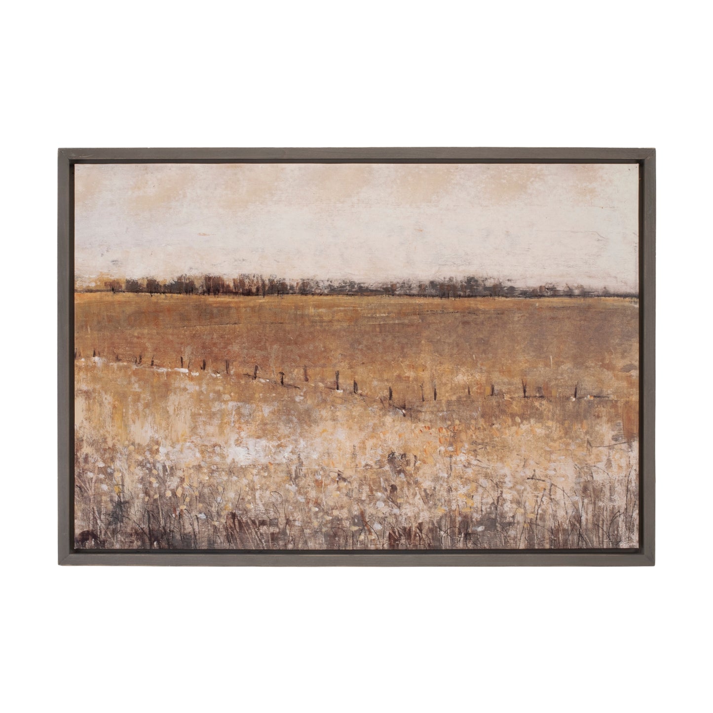 Landscape Print 34"L x 23.5"H Wood/Canvas