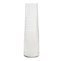 Etched Soda Lime Glass Vase 9"H