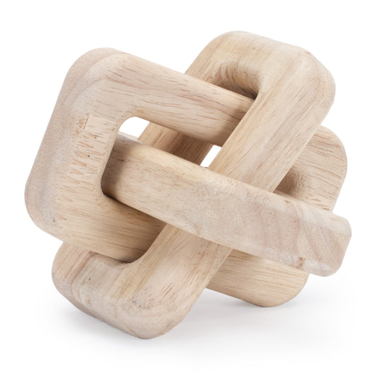 Square Linked Decor (Set of 3) 4.5"L x 3"H Wood