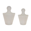 Ribbed Metal Wall Pocket (Set of 2)