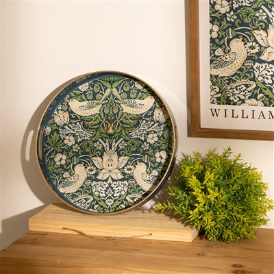 Round William Morris Tray 13.5"D