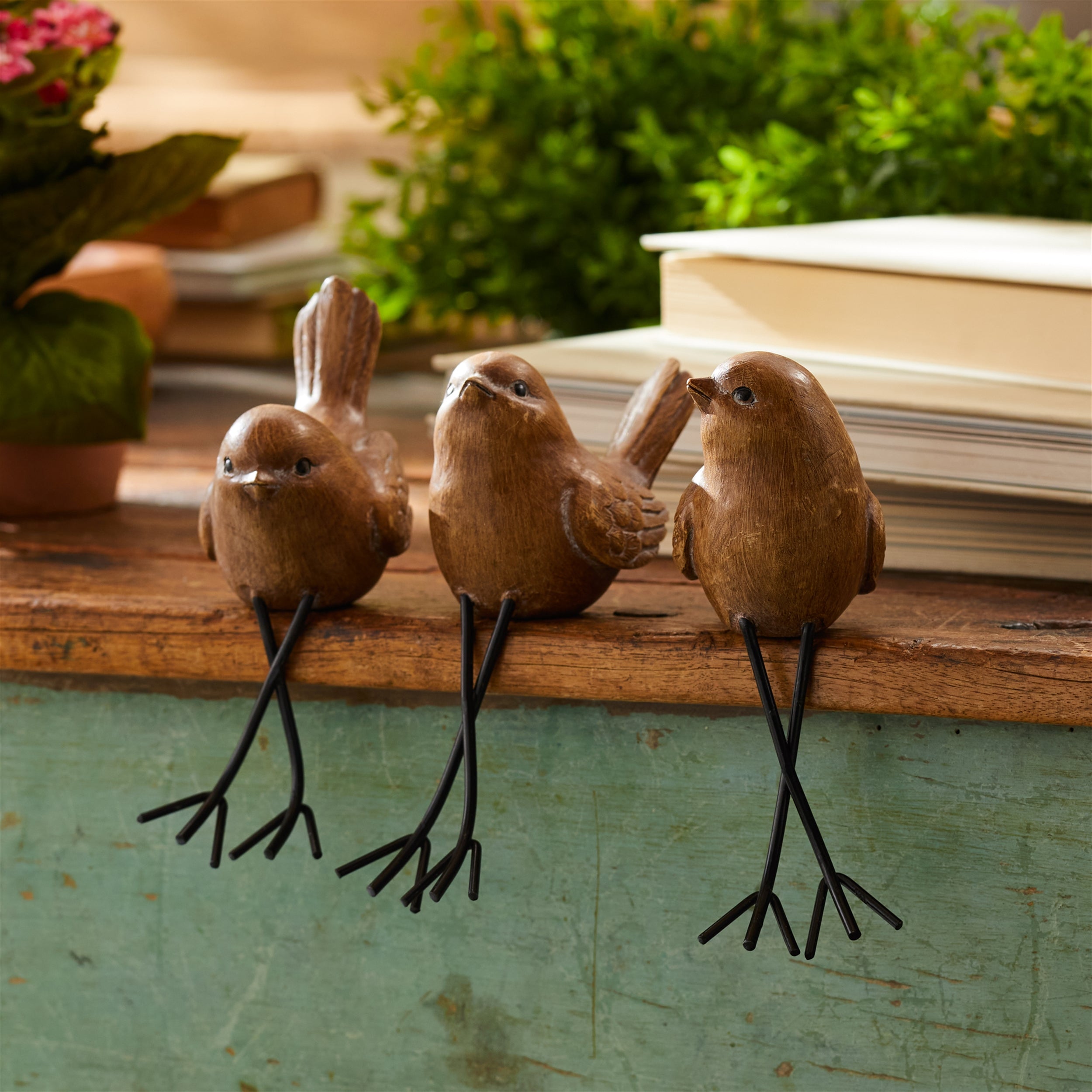Etched Bird Shelf Sitter (Set of 6)