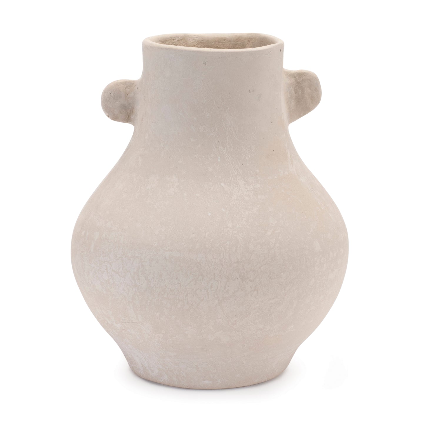 Vase 8"D x 9.75"H Recycled Paper/Chalk Powder