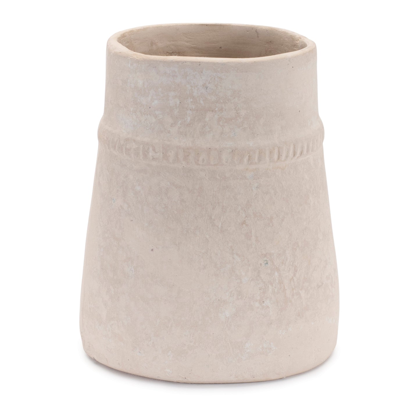 Vase 5.5"D x 6.5"H Recycled Paper/Chalk Powder