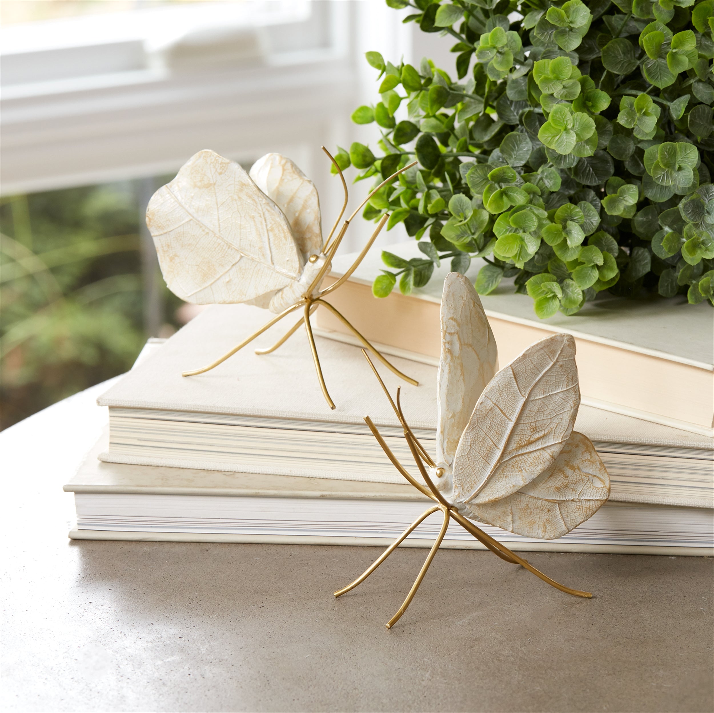 Butterfly (Set of 2) 4"H, 4.5"H Resin
