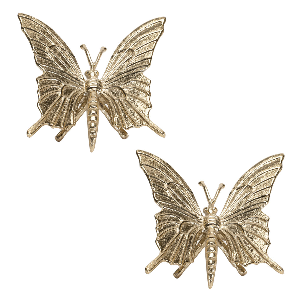 Modern Metal Butterfly Decor (Set of 2)