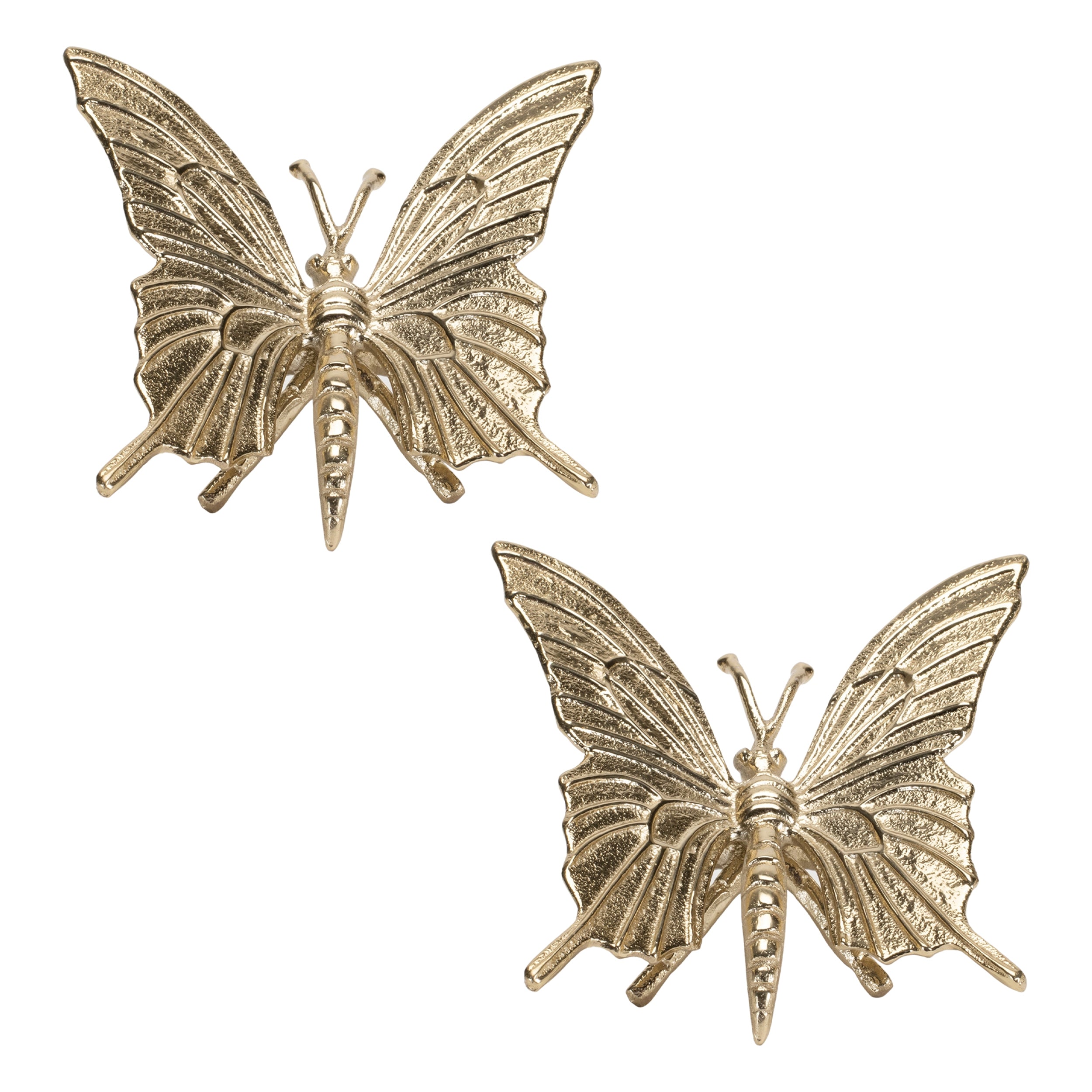 Modern Metal Butterfly Decor (Set of 2)