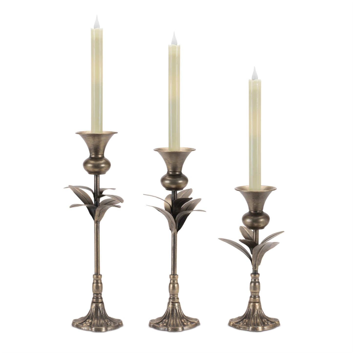 Candle Holder (Set of 3) 10"H, 12.5"H, 14"H Iron