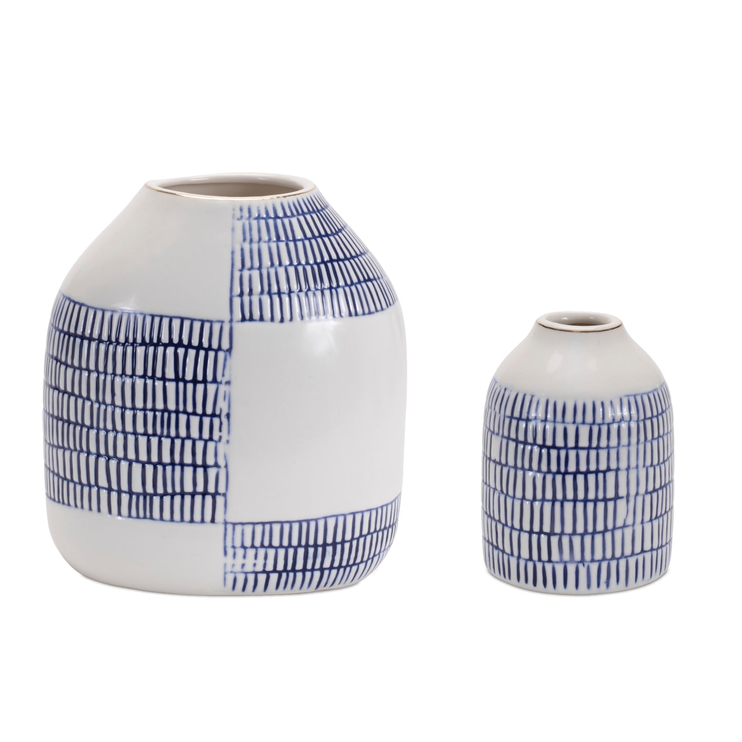 Vase (Set of 2) 3"D x 4"H, 6"D x 6.5"H Ceramic