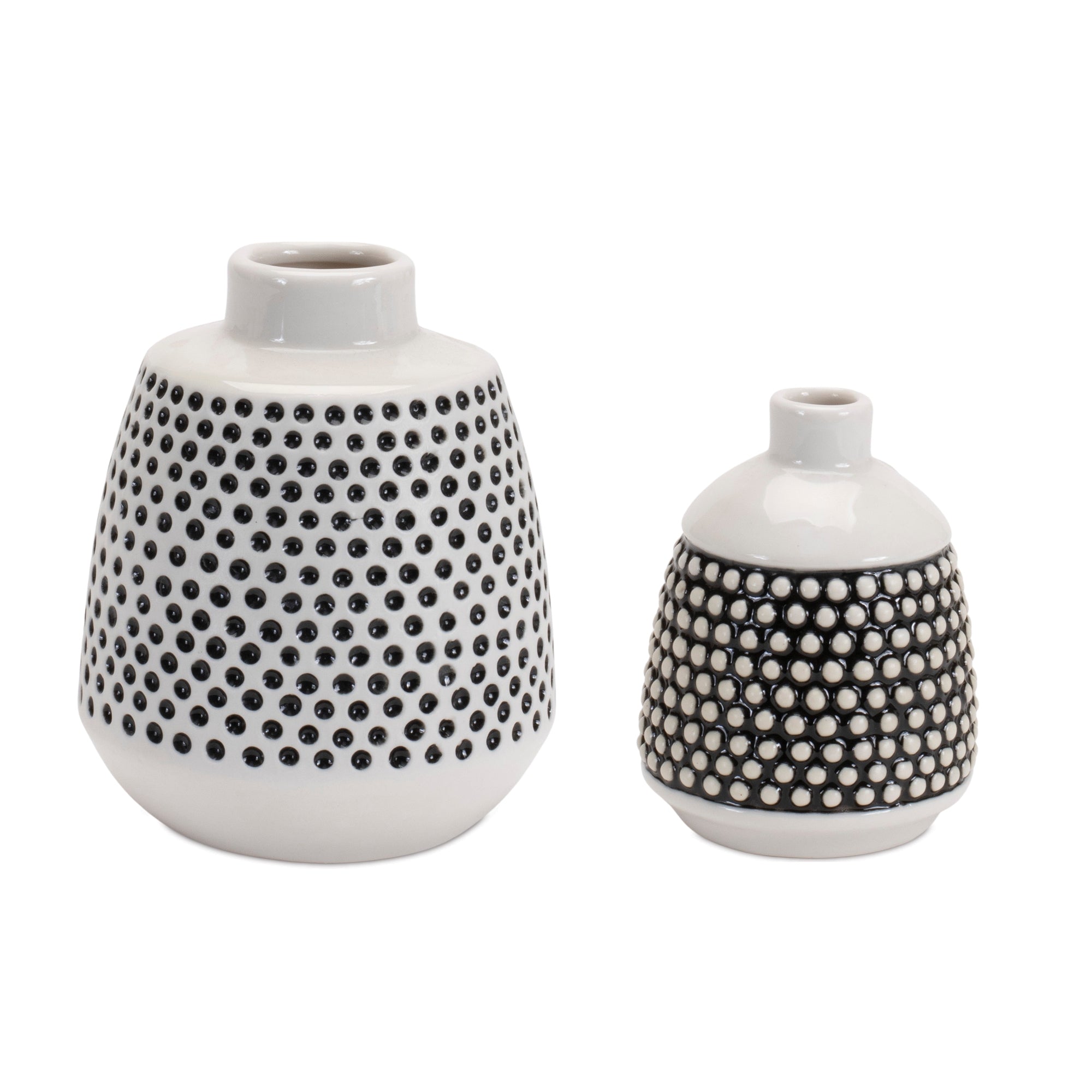 Bubbled Ceramic Bud Vase (Set of 4)