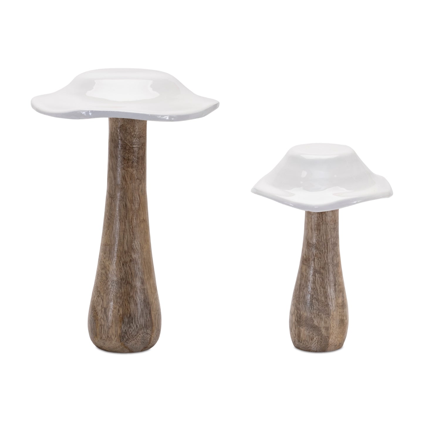 Mushroom (Set of 4) 5.25"H, 7.5"H Wood