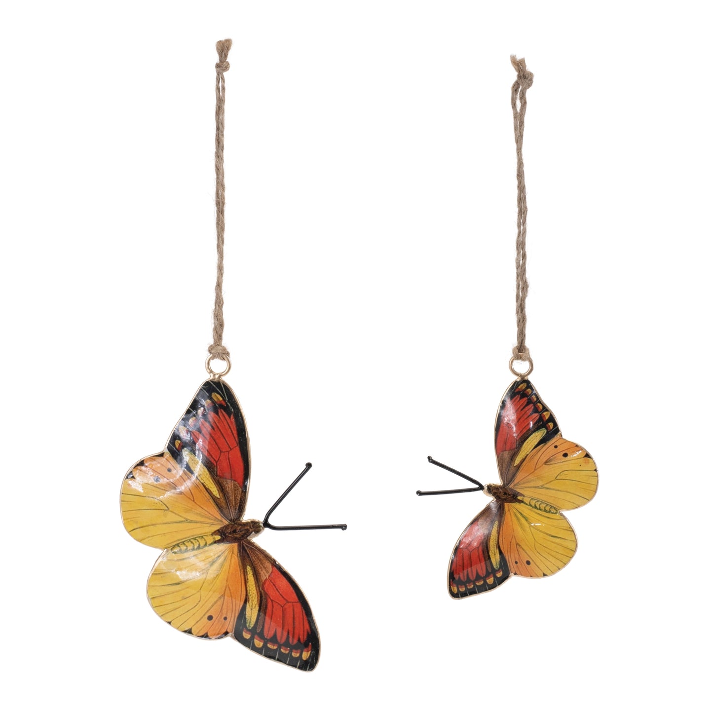 Butterfly Ornament (Set of 12) 4"L, 5"L Iron