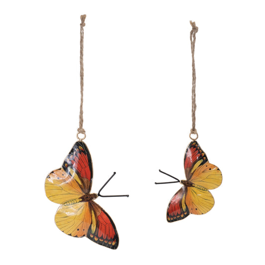 Butterfly Ornament (Set of 12) 4"L, 5"L Iron