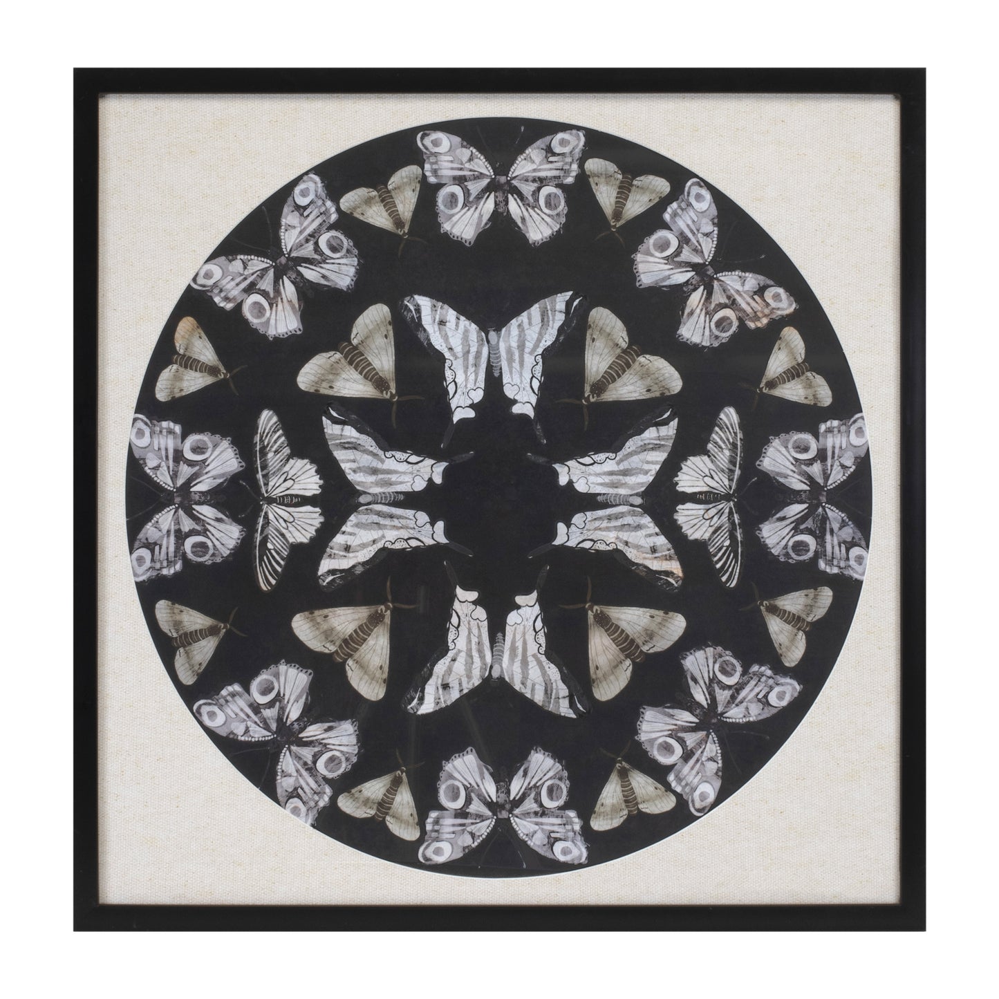 Butterfly Print 25"SQ Plastic/Paper/Glass