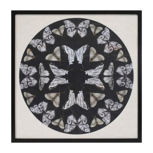 Butterfly Print 25"SQ Plastic/Paper/Glass