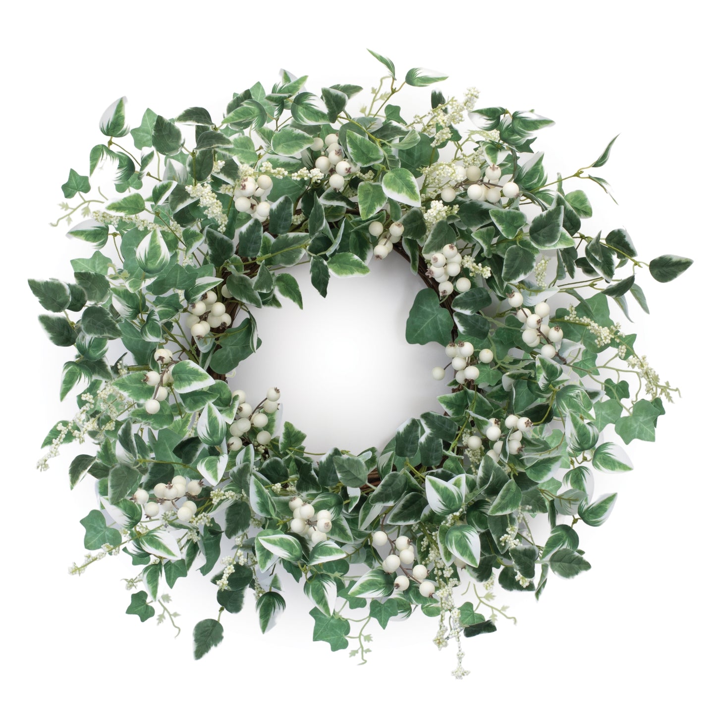 Mixed Foliage and Berry Wreath 23"D Polyester/Twig