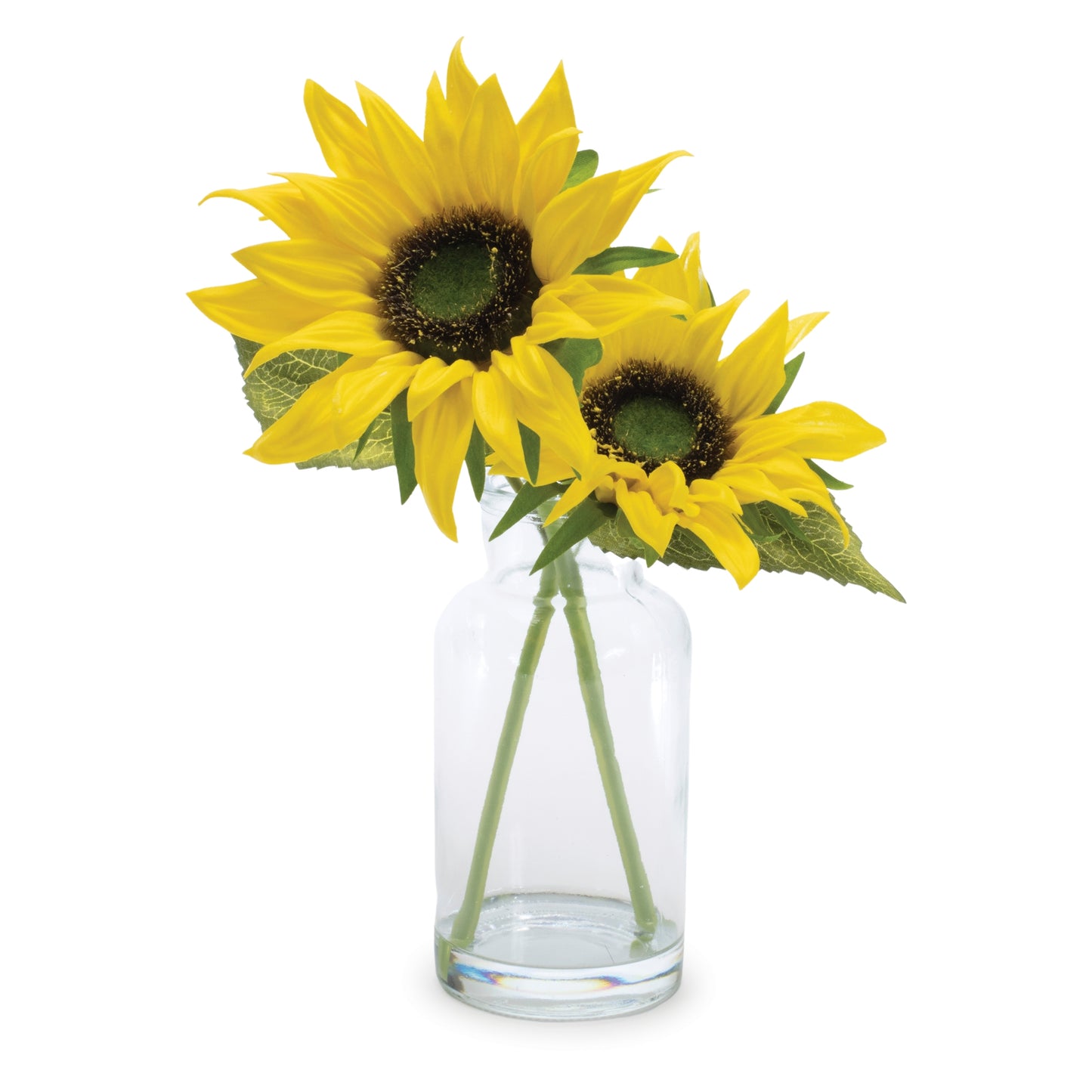 Sunflower in Vase (Set of 2) 12"H Polyester/Glass