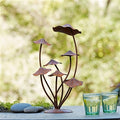 Bronze Metal Mushroom Garden Accent 17"H