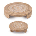Riser (Set of 2) 7.5"D x 1.75"H, 11.5"D x 2.25"H Wood