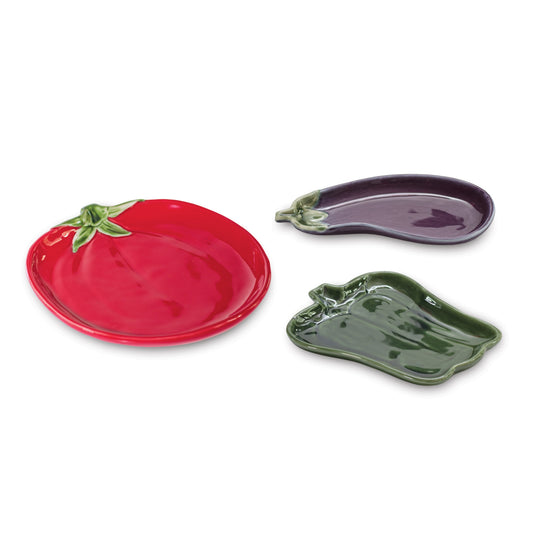 Vegetable Plate (Set of 3) 7"L Ceramic