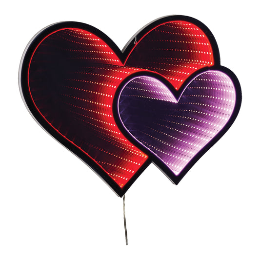 Hanging Heart Infinity Light 15.75"H UL Plug