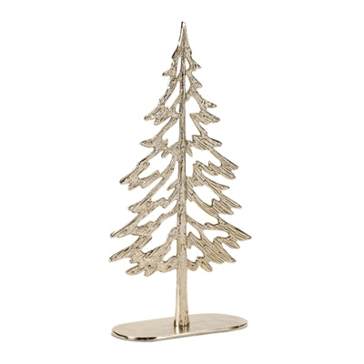 Tree (Set of 2) 10.5"H, 12.5"H Aluminum/Wood