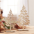 Tree (Set of 2) 10.5"H, 12.5"H Aluminum/Wood