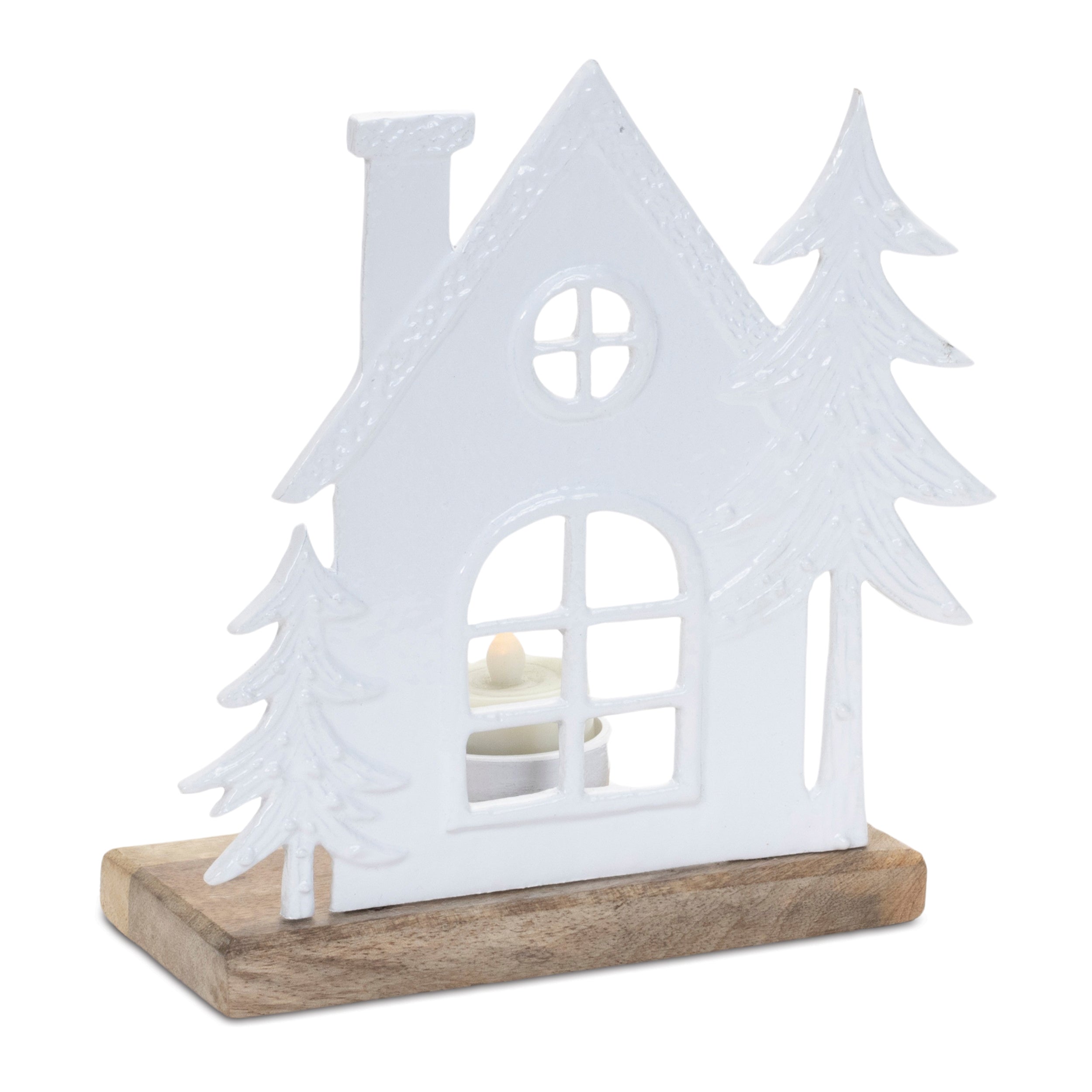 Metal House Tealight Candle Holder (Set of 2)