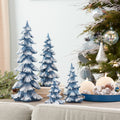 Flocked Pine Tree (Set of 4)
