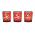 Glass Snowflake Votive Holder (Set of 3)