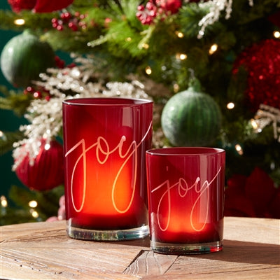 Joy Glass Votive Holder (Set of 2)