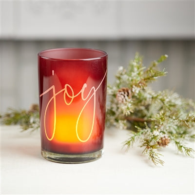 Joy Glass Votive Holder (Set of 2)